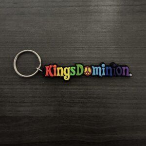 Kings Dominion Rainbow Peace Keychain